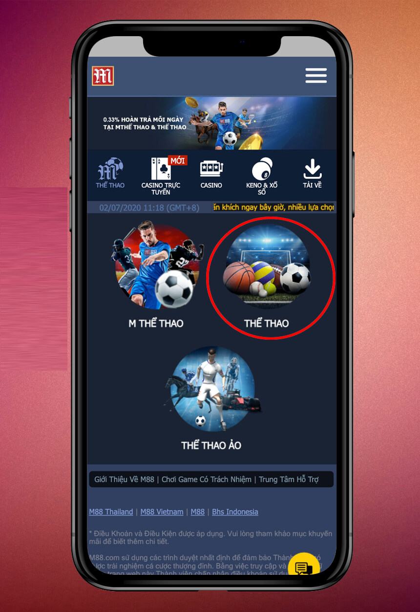 Cá cược bóng đá và rất nhiều trò chơi ăn tiền có trên app nhà cái M88